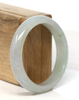 Baikalla Jewelry Jadeite Jade Bangle Bracelet Baikalla "Half Round" Light Lavender Jadeite Jade Bangle Bracelet (66.4 mm)