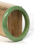 Baikalla Jewelry Jadeite Jade Bangle Bracelet Genuine Burmese Yellow- Green Jadeite Jade Bangle (58.15 mm)
