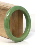 Baikalla Jewelry Jadeite Jade Bangle Bracelet Genuine Burmese Yellow- Green Jadeite Jade Bangle (58.15 mm)