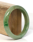 Baikalla Jewelry Jadeite Jade Bangle Bracelet Genuine Burmese Yellow- Green Jadeite Jade Bangle (58.15 mm)