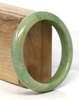Baikalla Jewelry Jadeite Jade Bangle Bracelet Genuine Burmese Yellow- Green Jadeite Jade Bangle (58.15 mm)