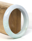 Baikalla Jewelry Jadeite Jade Bangle Bracelet Baikalla "Half Round" Light Green Jadeite Jade Bangle Bracelet (58.6 mm)