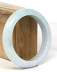 Baikalla Jewelry Jadeite Jade Bangle Bracelet Baikalla "Half Round" Light Green Jadeite Jade Bangle Bracelet (58.6 mm)