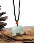 Baikalla Jewelry Jade Pendant Necklace Baikalla Genuine Burmese Jadeite Jade Elephant Carving Pendant Necklace