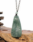 Baikalla Jewelry Jade Guanyin Pendant Necklace Baikalla "Goddess of Compassion" Genuine Burmese Jadeite Jade Guanyin Necklace