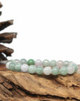 Baikalla Jewelry jade beads bracelet Genuine Jadeite Jade Round Multiple Colors Beads Bracelet (7.5mm)