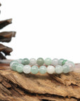 Baikalla Jewelry jade beads bracelet Genuine Jadeite Jade Round Multiple Colors Beads Bracelet (7.5mm)