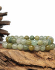 Baikalla Jewelry jade beads bracelet Genuine Jadeite Jade Round Multi Color Beads Bracelet (7.5mm)