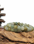 Baikalla Jewelry jade beads bracelet Genuine Jadeite Jade Round Multi Color Beads Bracelet (7.5mm)