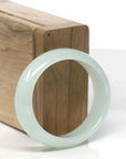 Baikalla Icy Light Green Jadeite Jade Oval Bangle (52.2mm)