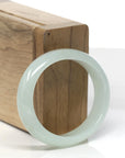 Baikalla Icy Light Green Jadeite Jade Oval Bangle (51.8mm)