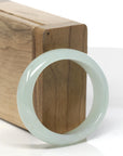 Baikalla Icy Light Green Jadeite Jade Oval Bangle (51.8mm)
