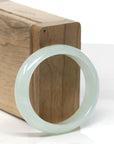 Baikalla Icy Light Green Jadeite Jade Oval Bangle (51.8mm)