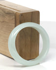Baikalla Icy Light Green Jadeite Jade Oval Bangle (51.8mm)