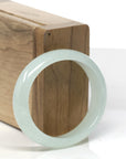 Baikalla Icy Light Green Jadeite Jade Oval Bangle (51.8mm)