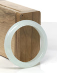 Baikalla Icy Light Green Jadeite Jade Oval Bangle (52.8mm)