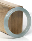 Baikalla Icy Light Oil-Green Jadeite Jade Oval Bangle (61.3mm)