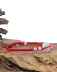 Natural Light Icy White Jadeite Jade "Ping An Kou" Braided Red Nylon Adjustable Drawstring Bracelet