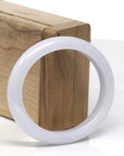 Baikalla Light Lavender Jadeite Jade Oval Bangle (57.2mm)