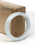 Baikalla Light Green W/ Blue-Green Patch & Sajin Jadeite Jade Oval Bangle (55.6mm)