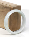 Baikalla Light Green Jadeite Jade Oval Bangle Bracelet (58.4mm)