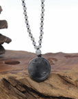 Baikalla Icy Black Wuji Constellation Zodiac Sign (Scorpio) Jadeite Jade Pendant Beaded Necklace