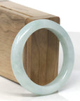 Baikalla Light Green Jadeite Jade "Half Round" Bangle Bracelet (53.8mm)