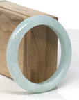 Baikalla Light Green W/ Sajin Jadeite Jade "Half Round" Bangle Bracelet (57mm)