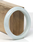 Baikalla Light Green Jadeite Jade "Half Round" Bangle Bracelet (58.2mm)