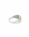 Baikalla Jewelry Jade Ring Baikalla Antique Natural Opal Sterling Silver Gold Plated Two Tone Ring