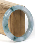 Baikalla Jewelry Jadeite Jade Bangle Bracelet Genuine Burmese High-end Ice Blue-green Jade Jadeite Bangle Bracelet (57.15mm) ( Collectibles )
