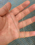 18K Two-Tone Diamond Cut Chain 16in
