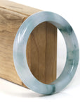 Baikalla Jewelry Jadeite Jade Bangle Bracelet Genuine Burmese High-end Ice Blue-green Jade Jadeite Bangle Bracelet (57.15mm) ( Collectibles )