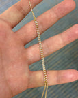 18K Two-Tone Diamond Cut Chain 16in