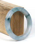 Baikalla Jewelry Jadeite Jade Bangle Bracelet Genuine Burmese High-end Ice Blue-green Jade Jadeite Bangle Bracelet (57.15mm) ( Collectibles )