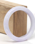 Light Pink-Lavender Natural Burmese Jadeite Jade Bangle – Half Round (57.9mm) TT922