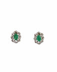 Baikalla Jewelry Silver Gemstones Earrings Baikalla™ Classic 14k White Gold Emerald Stud Earrings