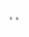 Baikalla Jewelry Silver Gemstones Earrings Baikalla™ 14k White Gold Pear Amethyst Stud Earrings