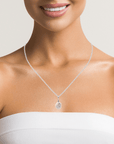 Baikalla Jewelry Gemstone Pendant Necklace Pendant Only Baikalla 14k White GoldPearl Pendant Necklace With Diamonds