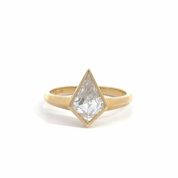 Baikalla Sterling Silver Moissanite Ring 4 Baikalla 14k Gold Moissanite 1CT Kite Cute  Engagement Ring