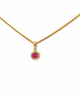 Baikalla Jewelry Gold Aquamarine Necklace Copy of 14k Yellow Gold Natural Ruby Pendant Necklace