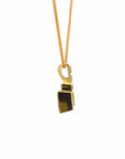 Baikalla Jewelry Gold Aquamarine Necklace 14k Yellow Gold Natural Pink Ruby Pendant Necklace