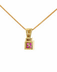 Baikalla Jewelry Gold Aquamarine Necklace Copy of 14k Yellow Gold Natural Ruby Pendant Necklace