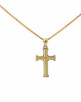 Baikalla Jewelry 14K Pure Yellow Gold Pendant 14k Two Tone Gold Cross Pendant Necklace