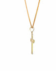 Baikalla Jewelry 14K Pure Yellow Gold Pendant 14k Two Tone Gold Cross Pendant Necklace