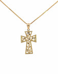 Baikalla Jewelry 14K Pure Yellow Gold Pendant 14k Yellow Gold Cross Pendant Necklace