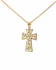 Baikalla Jewelry 14K Pure Yellow Gold Pendant 14k Yellow Gold Cross Pendant Necklace