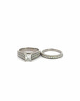 Baikalla Jewelry Diamond Ring Baikalla 14k White Gold Diamond Engagement Ring Set