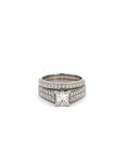 Baikalla Jewelry Diamond Ring Baikalla 14k White Gold Diamond Engagement Ring Set