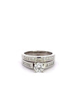 Baikalla Jewelry Diamond Ring Baikalla 14k White Gold Princess Cut Diamond Engagement Ring Set